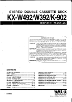 Yamaha KXW-492 - Service Manual